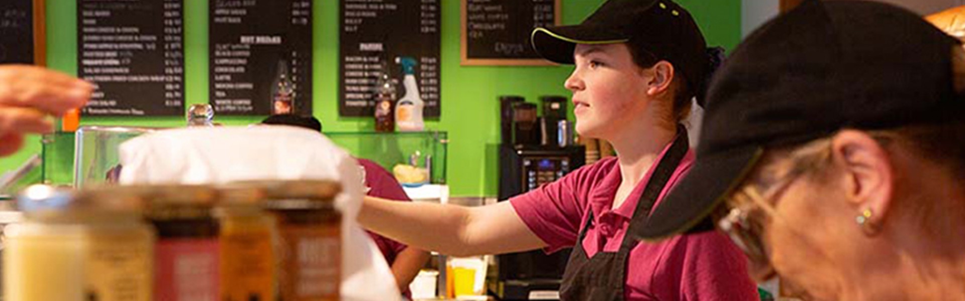 avenue bakery behind the counter banner