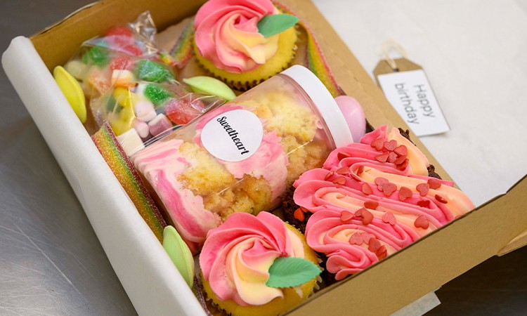 candys cupcakes cakes in a box