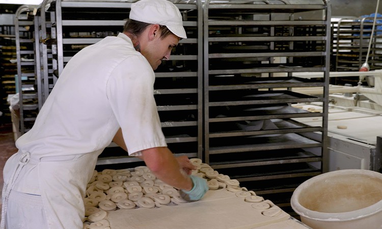 christie preparing the dough