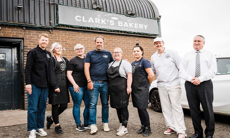 clarks bakery team ourside the shop